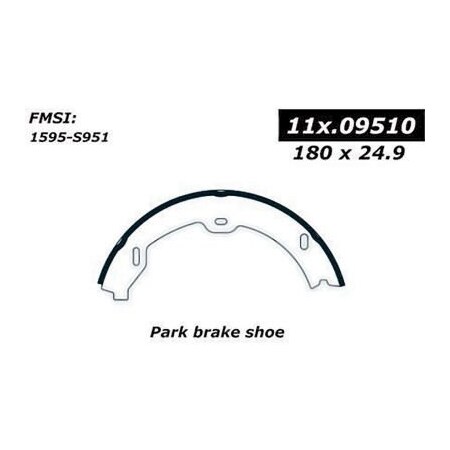 Centric Premium Parking Brake Shoes, Parts 111.09510 111.0951